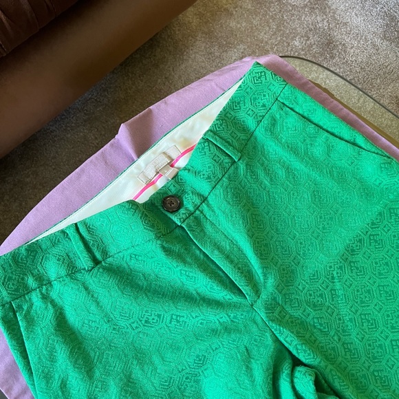 Banana Republic Green Jacquard Crop Pants!! - Picture 2 of 5